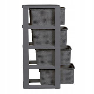 Regál, komoda do kúpeľne - Rattan 4 kúpeľňa.