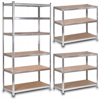 Regál policový - Skladová polica 222x110x50 kovové 6 poličiek 900 kg