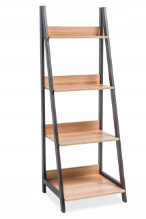 Regál do detskej izby - Matis Bookcase A 147x50 Tmavo hnedá / dub