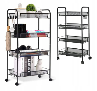 Regál do detskej izby - Mobilná knižnica pre hračky Table Wheels