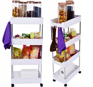 Kúpeľňová polica - Knižnica na kolesách Trolley Kitchen Kutchaly kúpeľňa