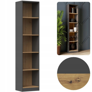 Regál do detskej izby - Kancelárska knižnica R40CM Anthracite Oak Artisa