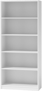 Knižnica, regál - Biela veľká cudná chastacia York 120 cm 6 zásuviek