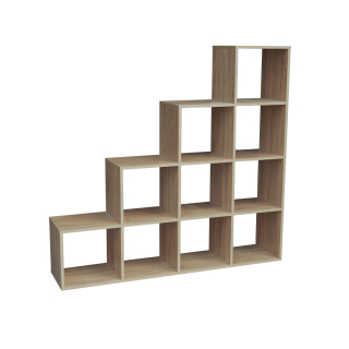 Knižnica, regál - Straking Rack, Biely komoda, Sonoma, Sara Furniture