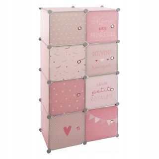 Komoda do spálne - Knižba knihy pre detskú izbu Pink 64x31x124