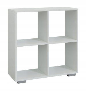 Regál, polica do pracovne - Rack, biela kocka skrinka 73,5 x 76x29 cm.