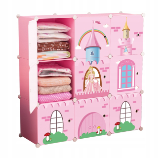 Regál do detskej izby - MODULÁRNA SKRIŇA PRE DETI 9 PRINCESS