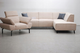 Rohová sedacia súprava - Rie New Corner + Armchair Tkanina, pohovka, rohy