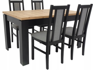 Stôl so stoličkami do obývačky - Zložka -out tabuľka 80x140 Artisan 4 stoličky drevo