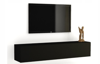 Skrinka pod TV - Čierna zásuvka 6 zásuviek120 High Gloss Fronts