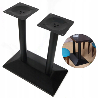Úchytky na nábytok - Rám stolových nôh s dvojitou konzolou 72 cm čiernej