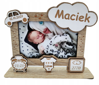 Fotorámik pre detičky - Box s hudobnou skrinkou - morská panna Pecoware 130MD