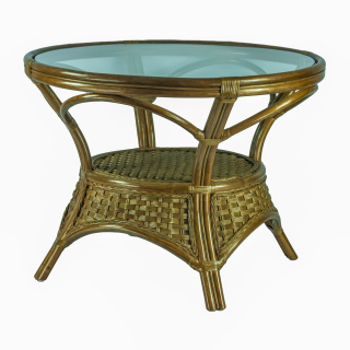 Stôl do obývačky - Rattaneo Coral S138 Tabuľka Olive Rattan Natural
