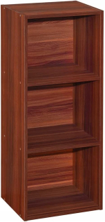 Regál, polica do pracovne - 3-stupňová knižnica 80x32x24cm Walnut Vida Design