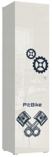 Regál do detskej izby - Knižnica 50x200x55 Moto BI/BI.POP/RACK TLAČ