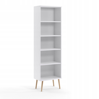 Komoda do obývačky - Škandinávska boho polica 46 cm biela