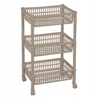 Regál, komoda do kúpeľne - Jumbo Bookcase 3 Police cappucino plastTeam