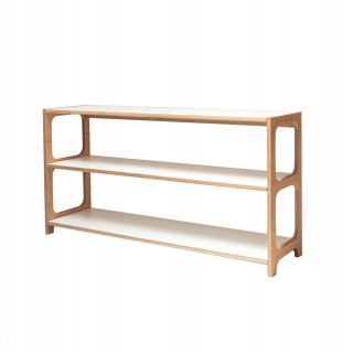 Úložný regál, polica do izby - Grosso Desk, Oak Gold + White Halmar