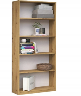 Regál do detskej izby - Topeshop Bookcase 80 x 30 x 182 cm dubový remeselník