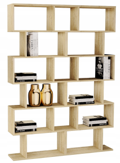 Knižnica, regál - Torino2 Knižnica Modular Open Sonoma Cabinet
