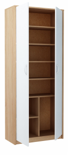 Knižnica, regál - Kancelárska knižnica šatníka R4 White-Sonoma