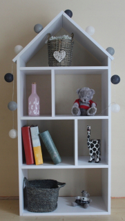 Regál do detskej izby - House Rack Hollet bez sokla 150/60/30