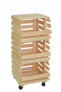 Regál policový - Drevená polica pre ovocné boxy XL Top 73 cm