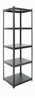 Regál policový - Pika Black Warehouse Sheller 5 políc 180x50x50