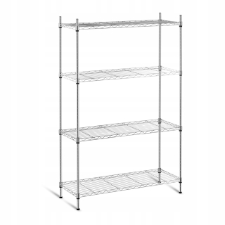 Regál policový - Openwork Chrome Wire Warehouse Rack 137xs