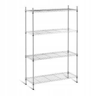 Regál policový - Openwork Chrome Wire Warehouse Rack