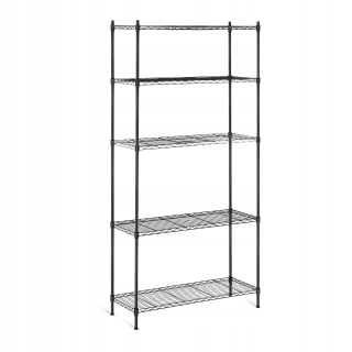 Regál policový - Openwork Wire Warehouse Rack Black Black Color 18B