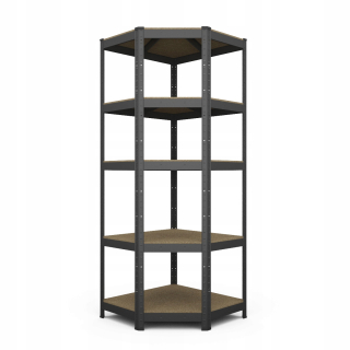 Regál policový - Rohová kovová polica 180x70x40x425 175 kg/5p Mal.