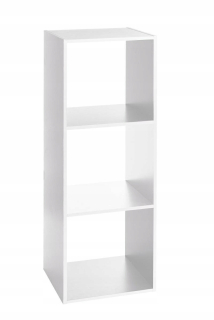 Knižnica, regál - Pouf s nádobami Škandinávske nohy biely buk