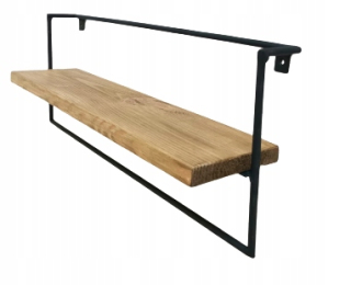 Polica do obývačky - Závesný stojan na stenu 50 cm podkrovia Industrial