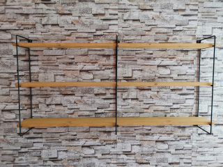 Polica do detskej izby - 2 x Závesná polica na stenu 60 x 20 cm dub Wotan