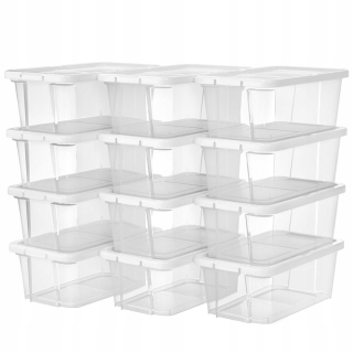 Botník do predsiene - Skladací stojan Ergo Hakano - Plasticshoebox/biela/