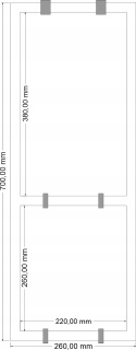 Konzola, držiak na police - Loft Industrial 70x26 Bialy Stretol