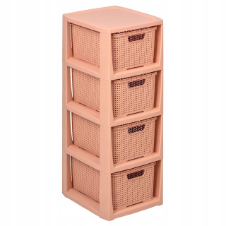 Skrinka do kúpeľne - Stojan so 4 košmi. Rattan Branq