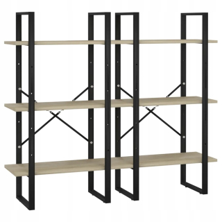 Regál policový - Racks, 2 ks, Sonoma Oak, 60x30x210 cm, Wie CD