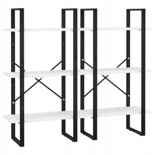 Regál policový - Skladové police, 2 ks, biele, 60x30x210 cm, PR