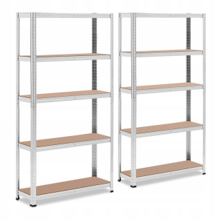 Regál policový - Poličky skladu 90x30x180cm 5x175kg MSW-STSH-33