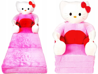 Kreslo do detskej izby - Zložené plyšové kreslo Pouf xxl