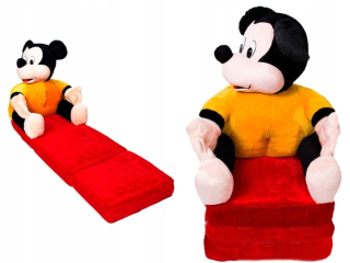 Detská stolička - Záhyby -out plyšový Pouf 5in1 myš xxl myš