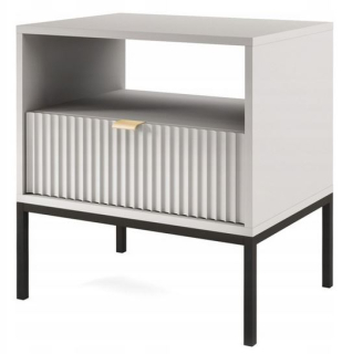 Nočný stolík - Drážkovaný nočný stolík Sally S-54 Gray