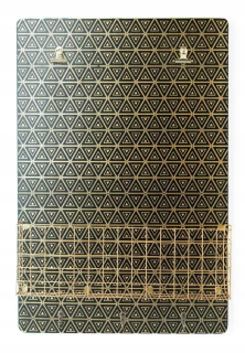 Polica do obývačky - Zlatá doska Sara s predajom 40x6x60cm