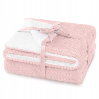 Prikrývka, prehozy na posteľ - Prikrývka na mikrofibru shleepy ružová 170x210