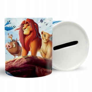 Pokladnička pre deti - Piggy Bank Fairy Tale King Lion Darček+text zadarmo