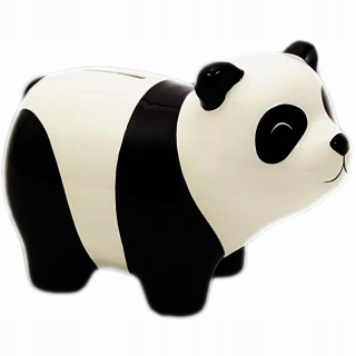 Pokladnička pre deti - Keramická prasiatka banka pre deti stojace panda