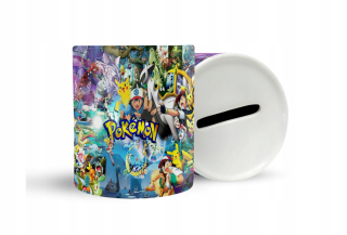 Pokladnička pre deti - Keramická prasiatka banka Pokemon Top Kvalita+text