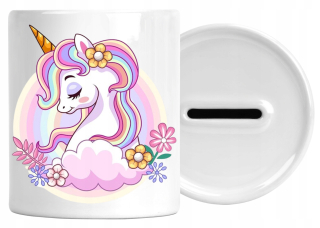 Pokladnička pre deti - Banka Piggy Unicorn Piggy s menom zadarmo